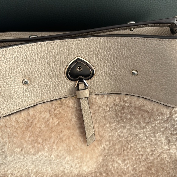 Kate Spade Marti Large Bucket Bag Faux Shearling 
Light Sand - Picture 5 of 7